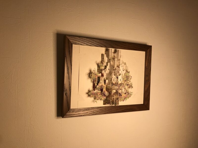 Image for the Tweet beginning: 「ヴィジルガーデン」
180度開閉型の飛び出すカードです。A4サイズの額縁に入れて壁掛け作品として飾ることもできます💐
 