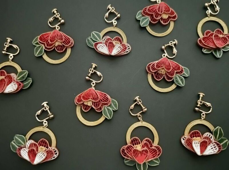 Image for the Tweet beginning: #私の作品知ってもらえたら幸せの極み
紙でアクセサリーを作っています。
和系に偏りがちです。 